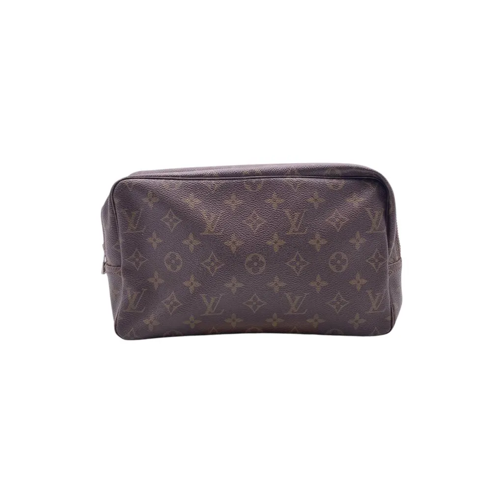 Louis Vuitton Clutch Bag Vintage Trousse de Toilette Brown Canvas Good - Inside View
