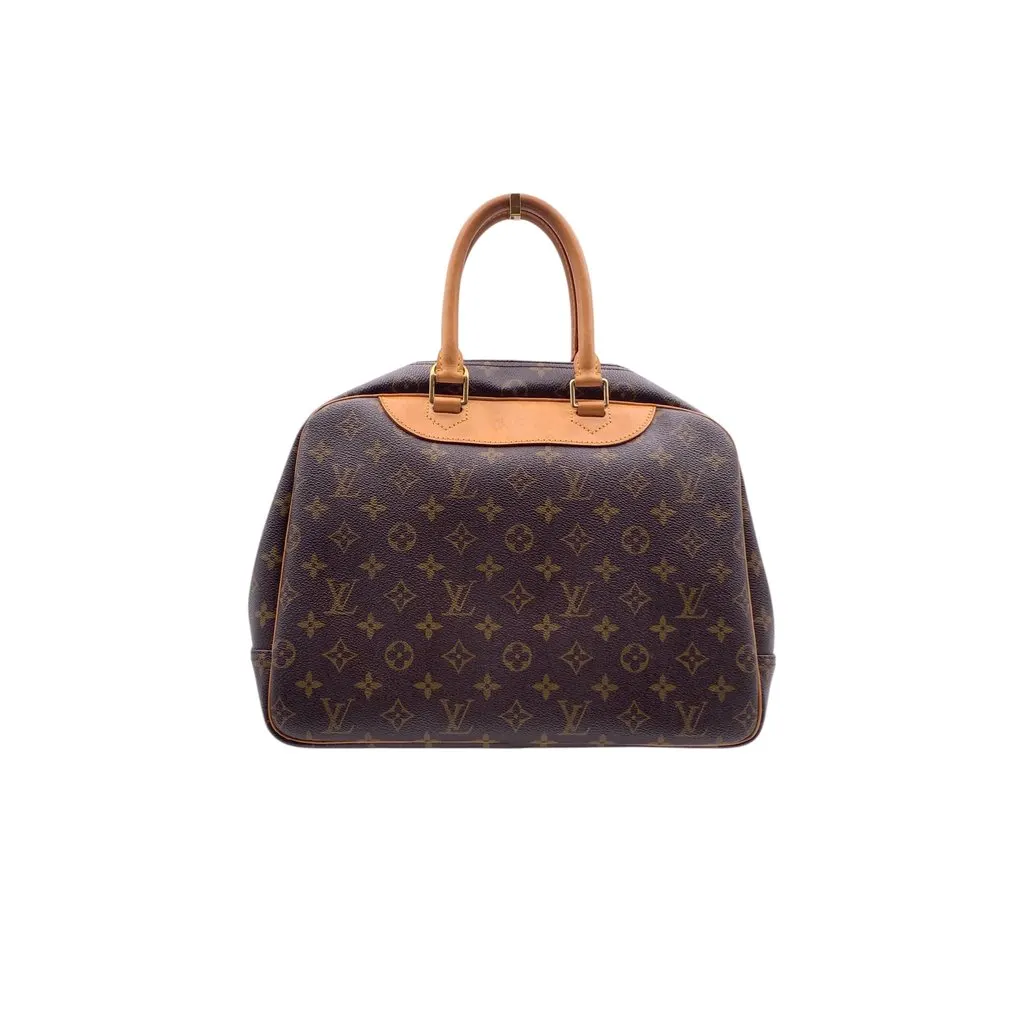 Louis Vuitton Handbag Vintage Deauville Brown Canvas Good - Back View