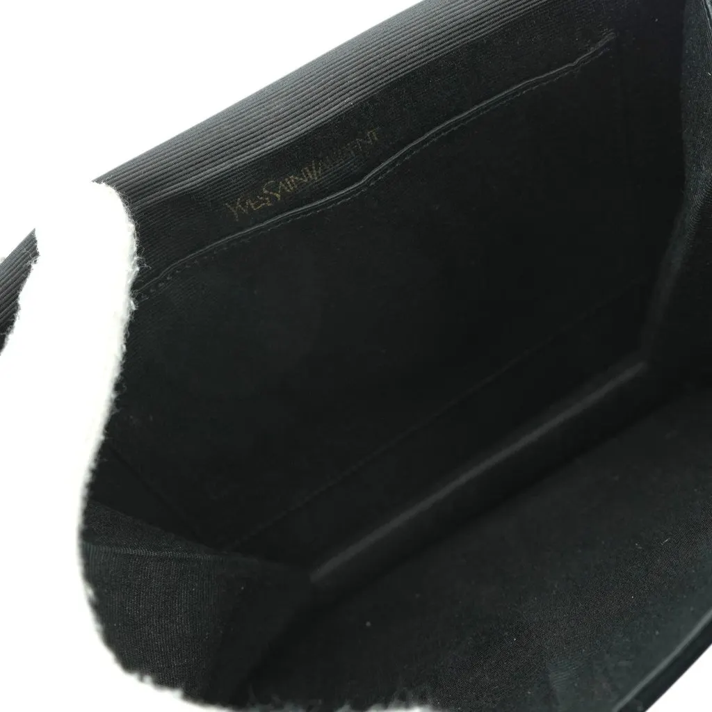 Yves Saint Laurent Crossbody Bag Evening Bag Black Velvet Good - Box View