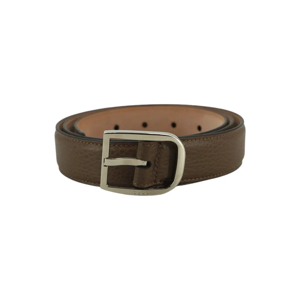 Gucci Belt Brown Leather Good - Front View