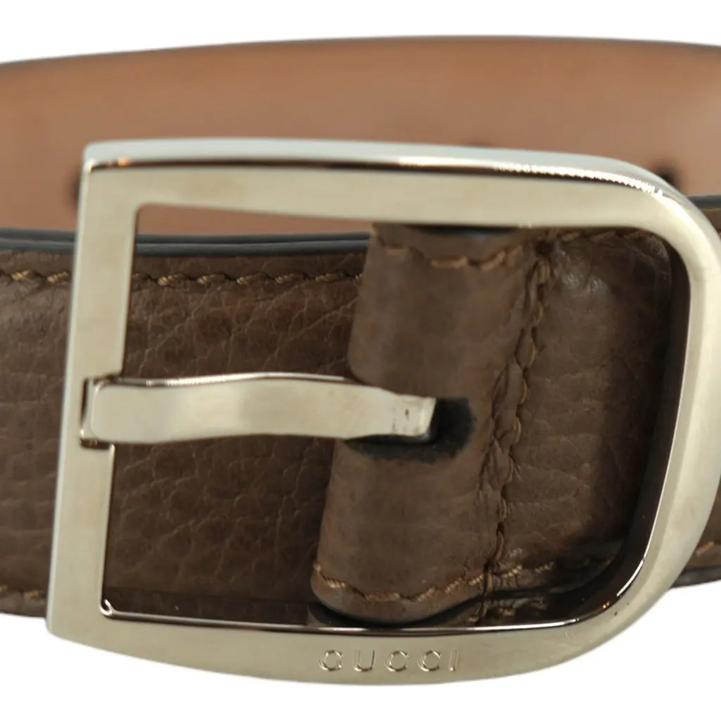 Gucci Belt Brown Leather Good - Back View