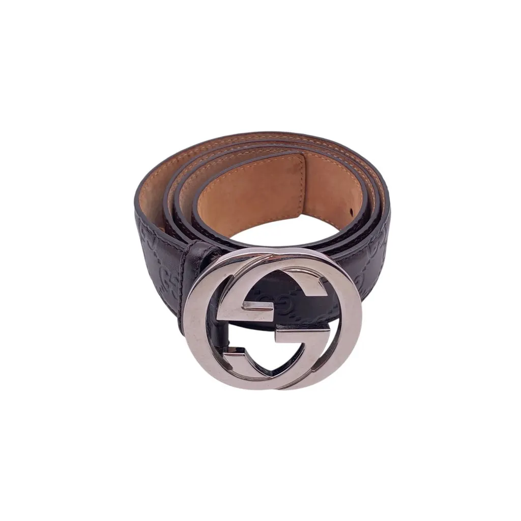 Gucci Belt Brown Leather Good - Front View