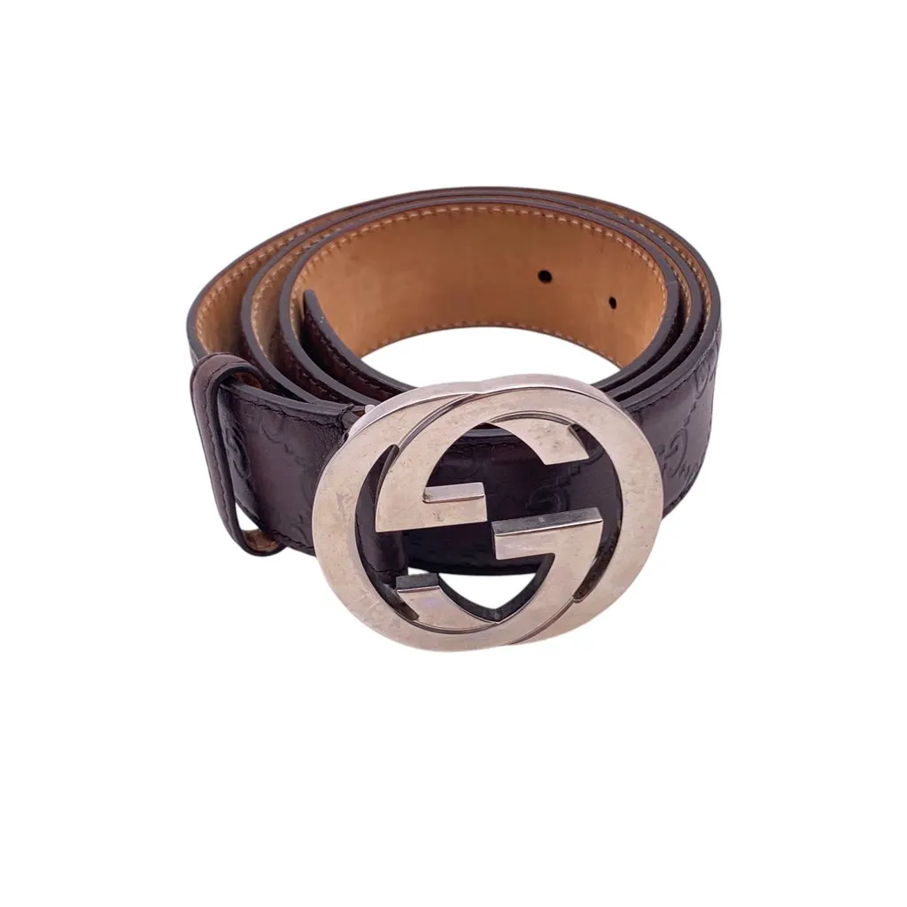 Gucci Belt Brown Leather Good - Front View