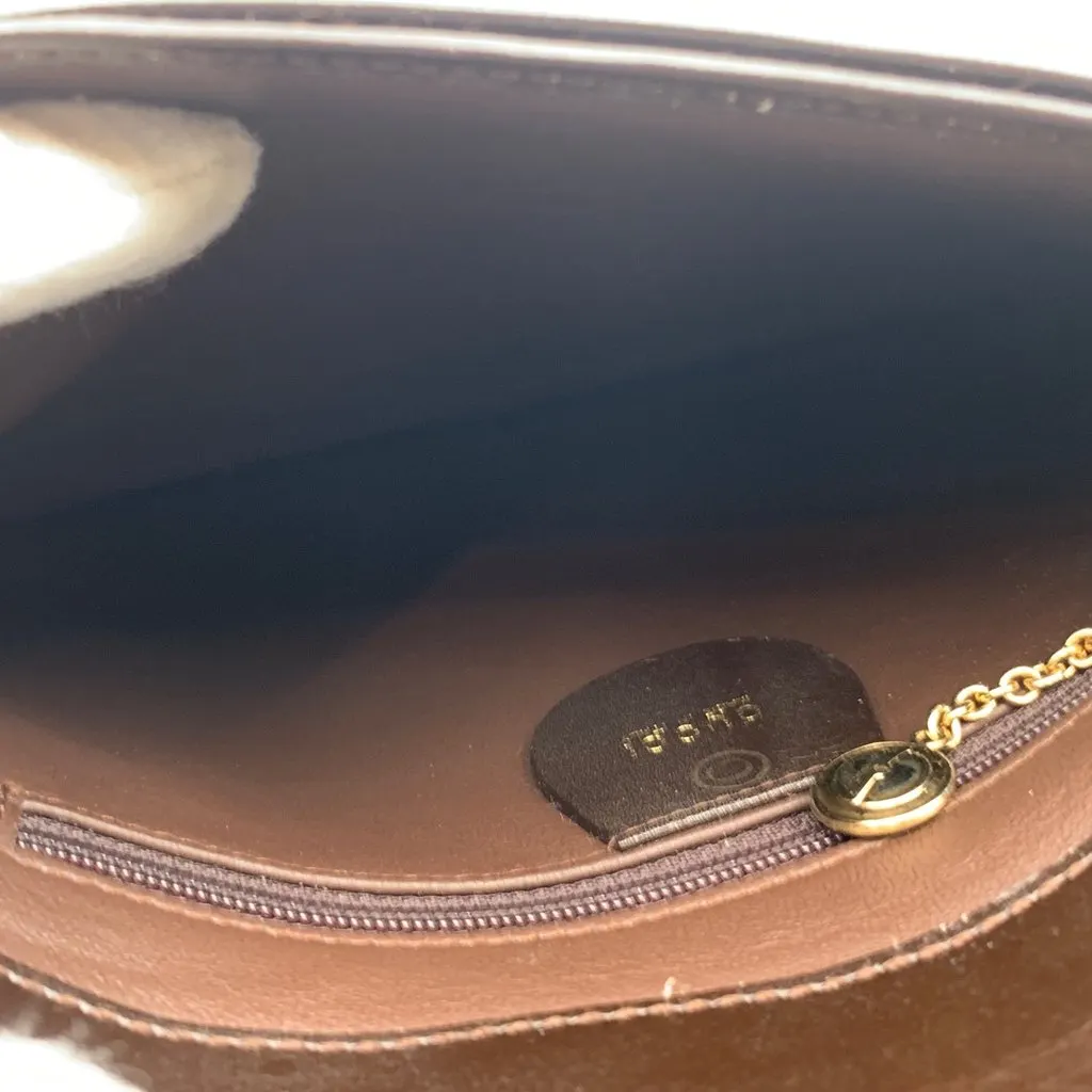 Gucci Shoulder Bag Vintage Flap Shoulder Bag Brown Leather Good - Box View