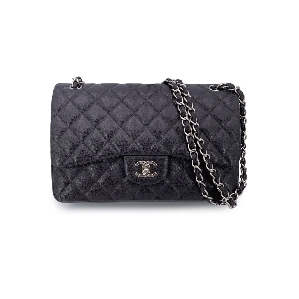 Chanel Shoulder Bag Timeless/Classique Brown Leather Good - Front View
