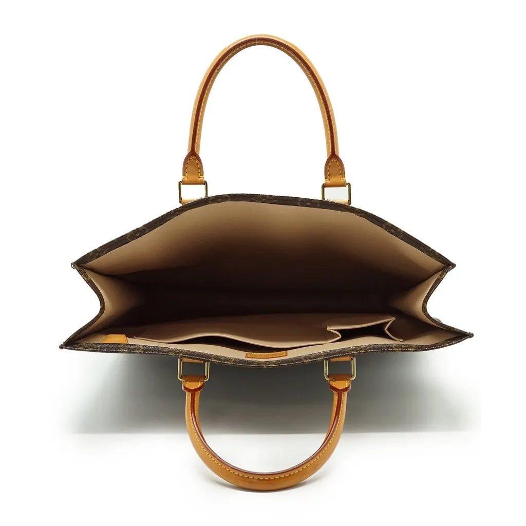 Louis Vuitton Tote Bag Vintage Plat Brown Canvas Good - Model View