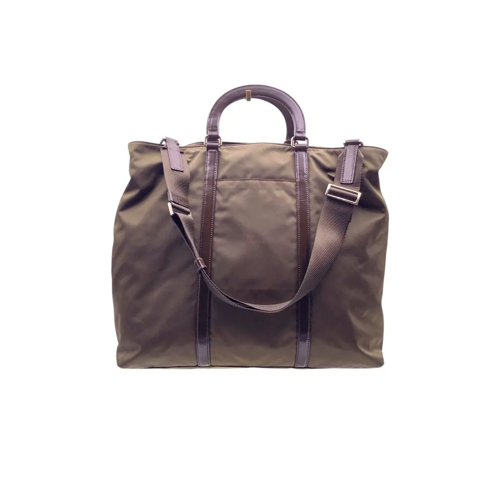 Prada Tote Bag Vintage Not Applicable Brown Good - Inside View