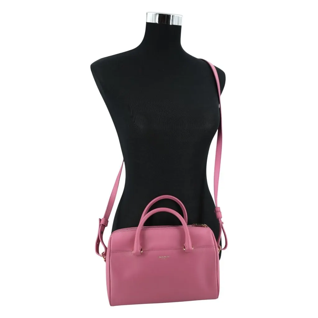 Saint Laurent Handbag Baby Duffle Pink Leather Good - Back View