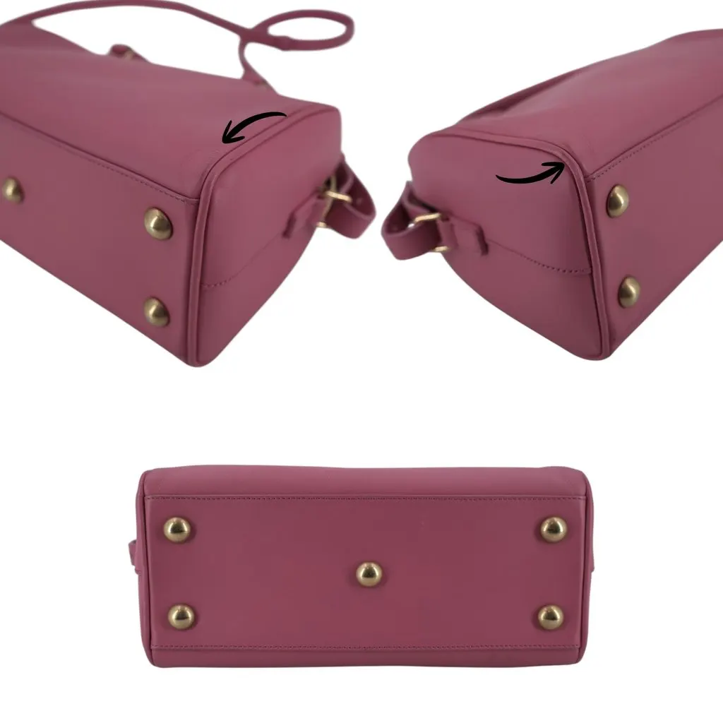 Saint Laurent Handbag Baby Duffle Pink Leather Good - Model View