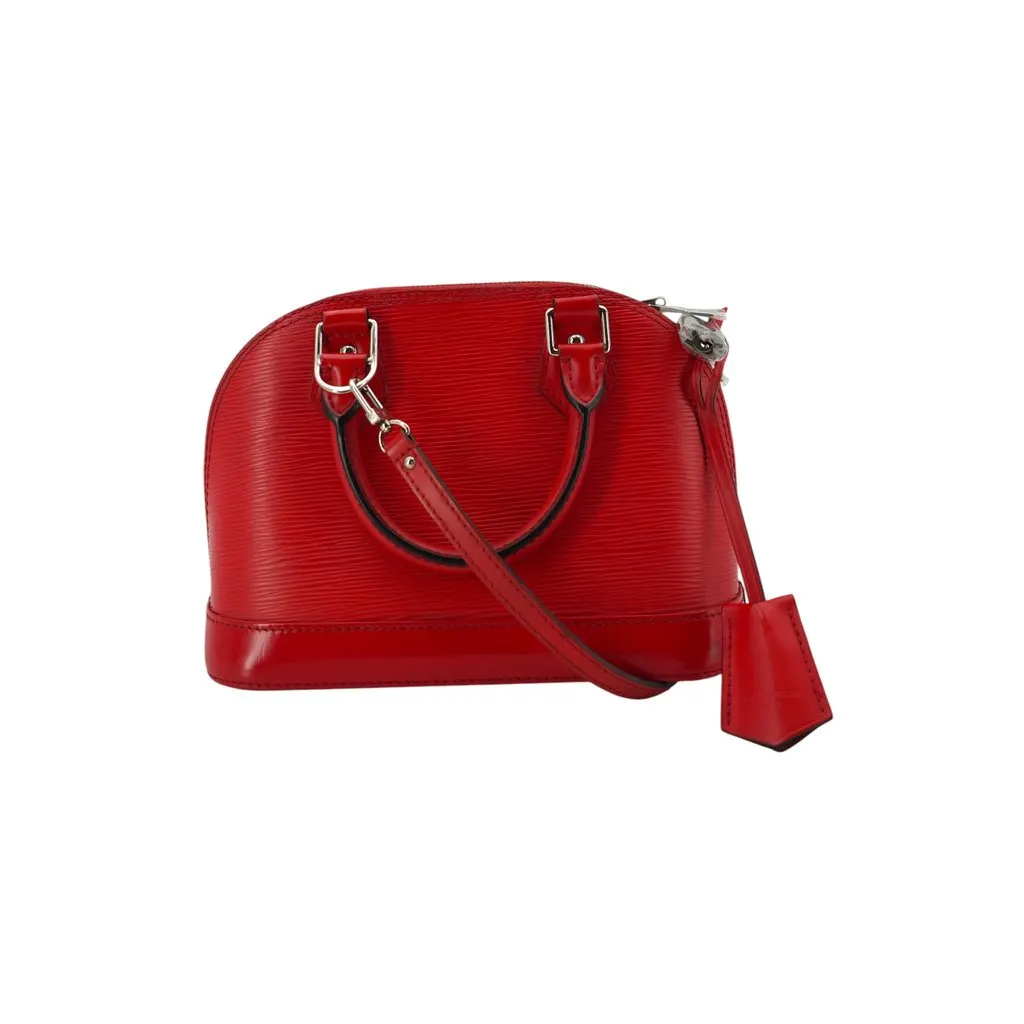 Louis Vuitton Crossbody Bag Alma BB Red Leather Good - Back View