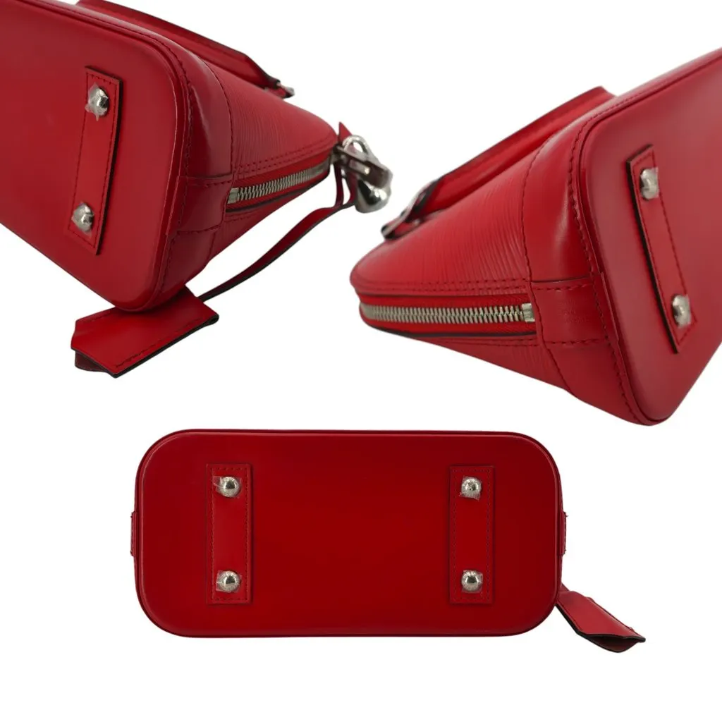 Louis Vuitton Crossbody Bag Alma BB Red Leather Good - Model View