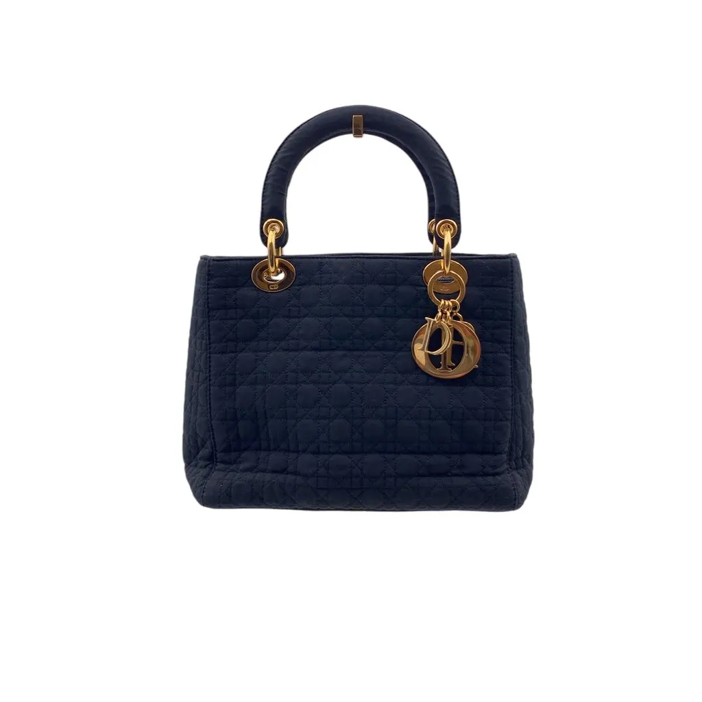 Dior Handbag Vintage Not Applicable Black Canvas Good - Front View