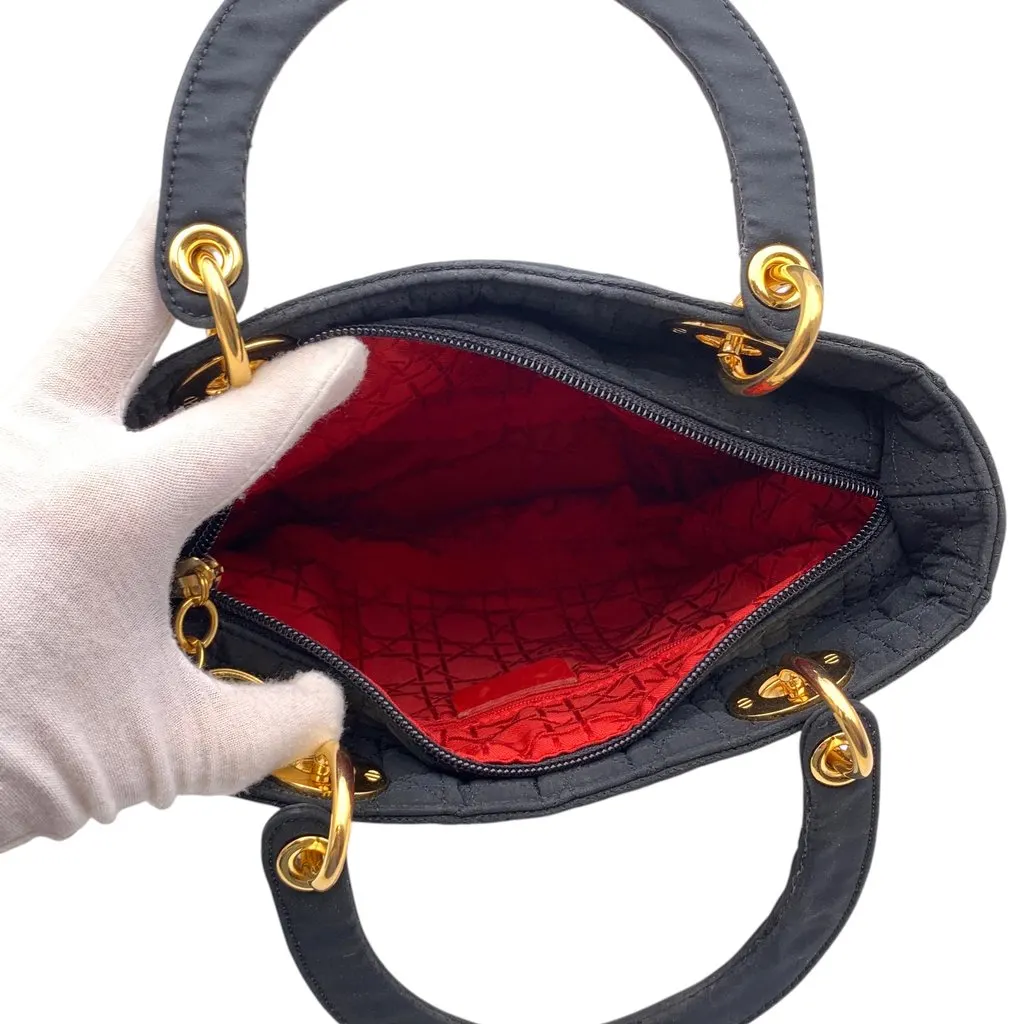 Dior Handbag Vintage Not Applicable Black Canvas Good - Box View