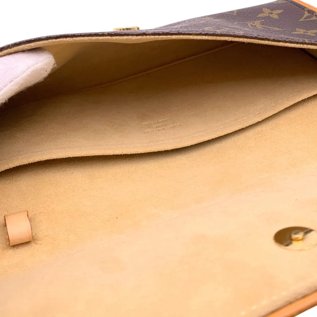 Louis Vuitton Crossbody Bag Vintage Twin Brown Canvas Good - Box View