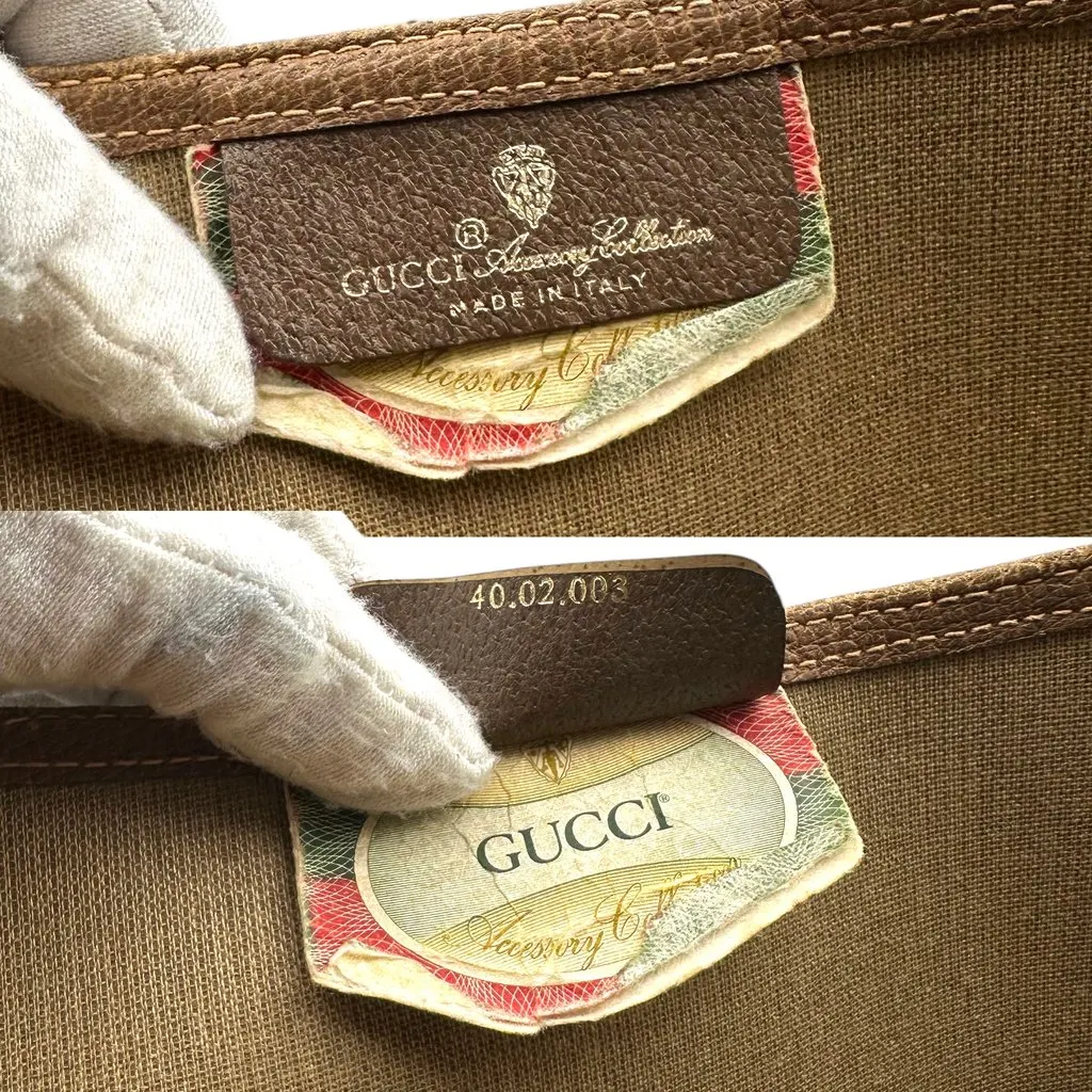 Gucci Tote Bag Vintage Ophidia Shopping Beige Canvas Good - Box View