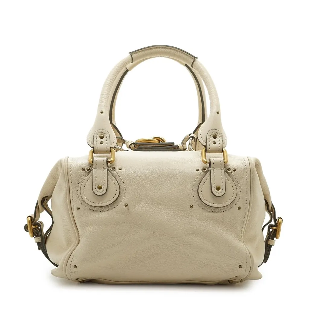 Chloe Handbag Paddington White Leather Good - Inside View