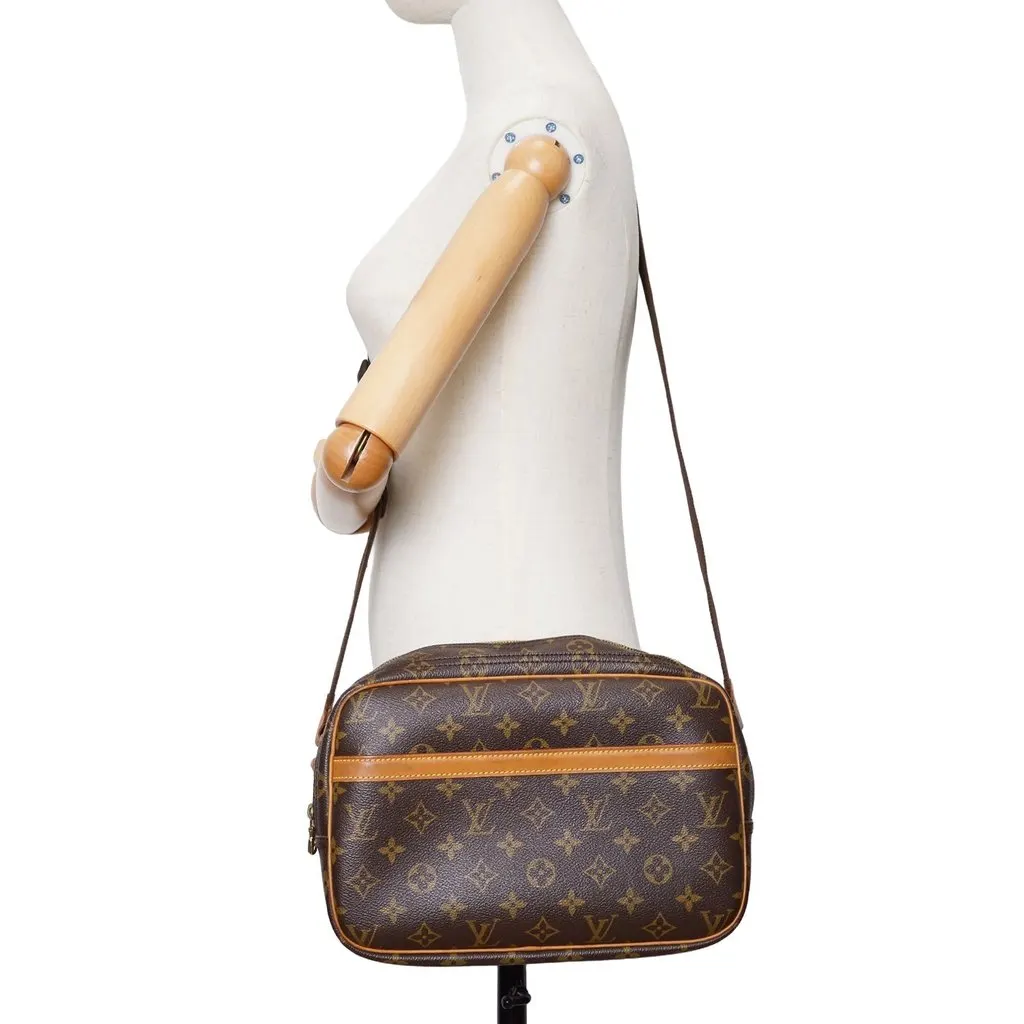 Louis Vuitton Crossbody Bag Vintage Reporter Brown Canvas Good - Back View