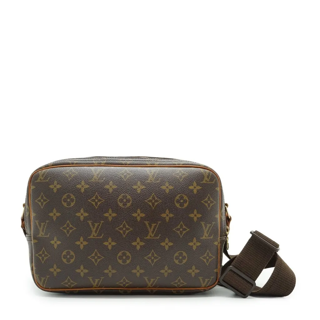 Louis Vuitton Crossbody Bag Vintage Reporter Brown Canvas Good - Inside View