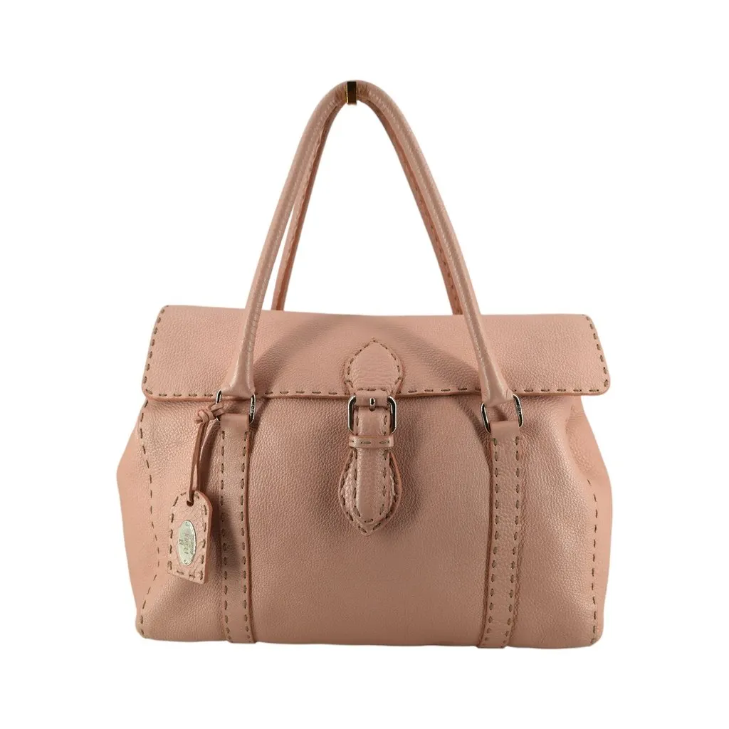 Fendi Handbag Linda Red Leather Good - Front View