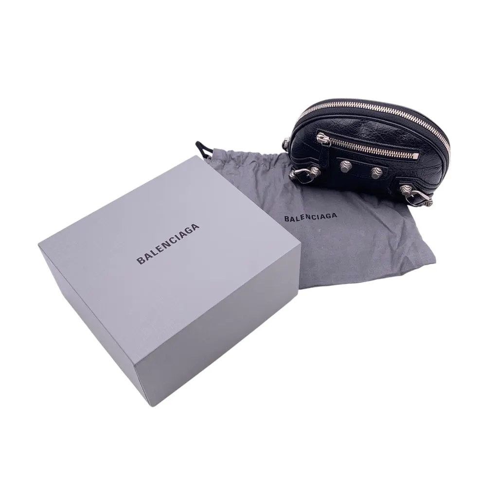 Balenciaga Clutch Bag Le Cagole Black Leather Good - Back View