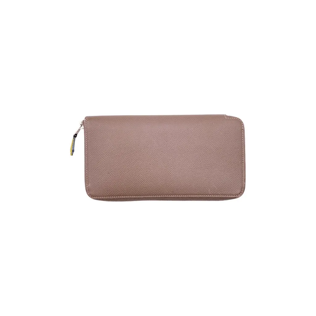 Hermes Wallet Grey Leather Good - Inside View