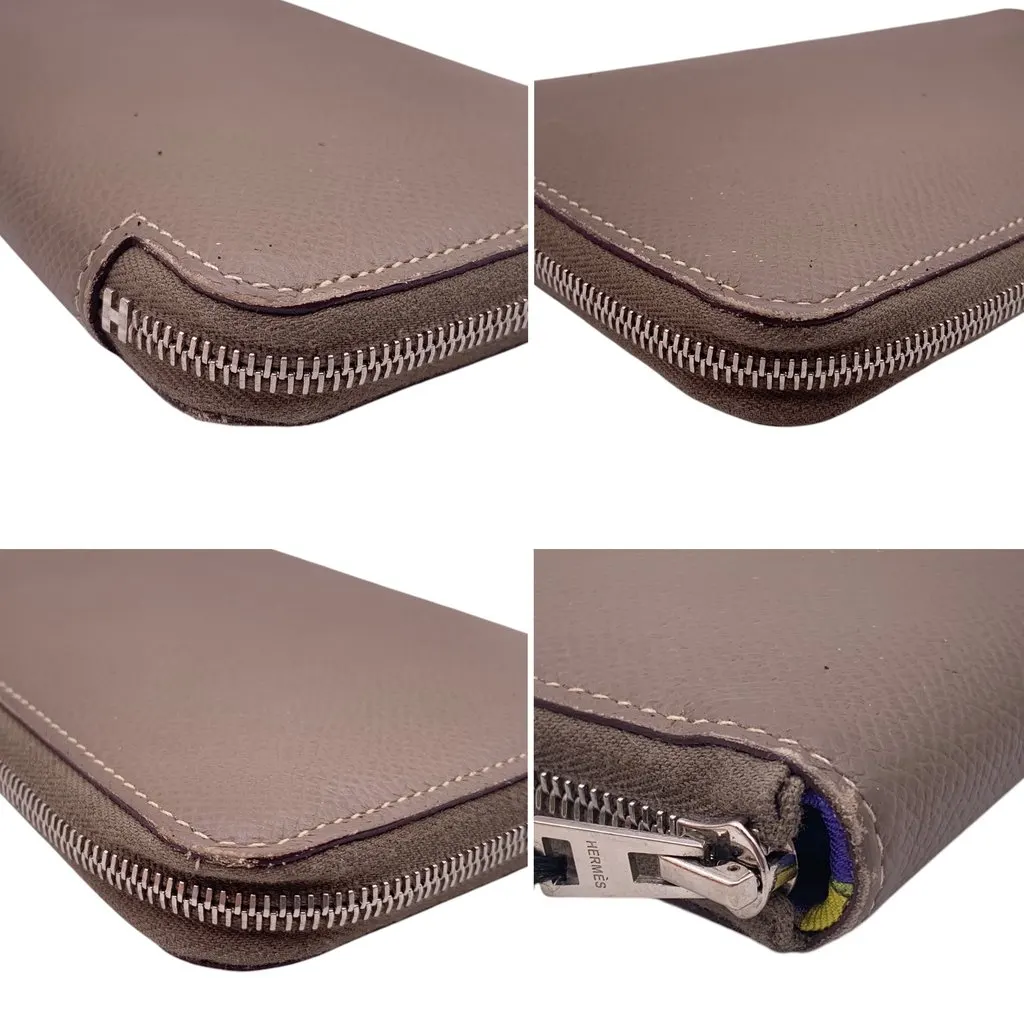Hermes Wallet Grey Leather Good - Model View