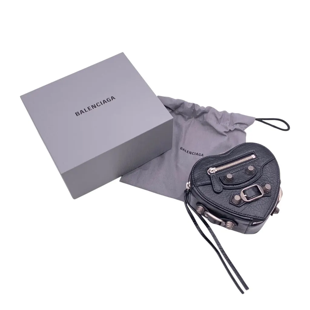 Balenciaga Clutch Bag Le Cagole Black Leather Good - Back View