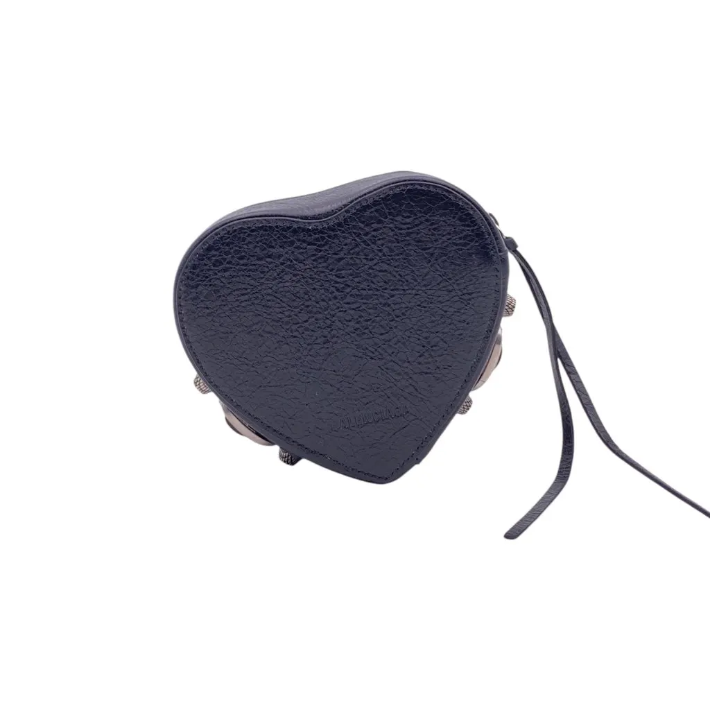 Balenciaga Clutch Bag Le Cagole Black Leather Good - Inside View