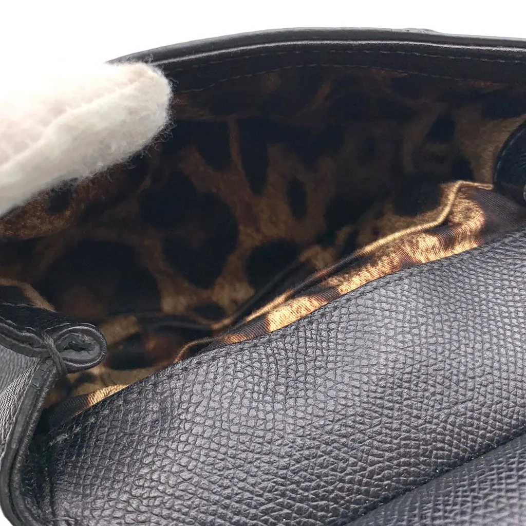 Dolce & Gabbana Crossbody Bag Sicily Black Leather Good - Model View