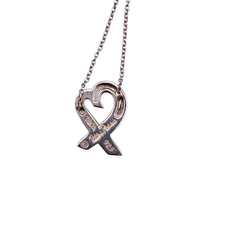 Tiffany & Co Necklace Silver Lace Good - Model View