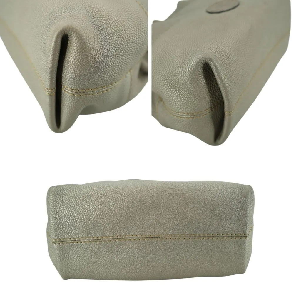 Fendi Shoulder Bag 2Bag Grey Leather Good - Model View