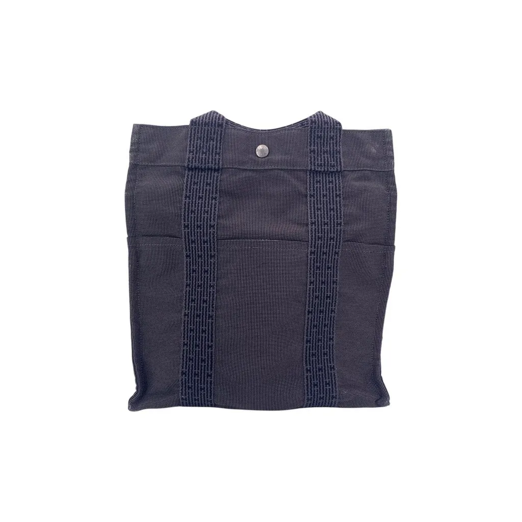 Hermes Backpack Herline Grey Canvas Good - Inside View
