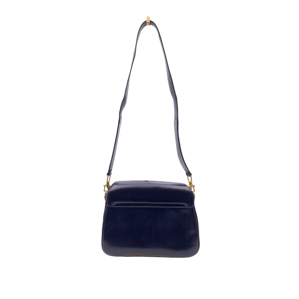 Gucci Shoulder Bag Vintage Box Black Leather Good - Inside View