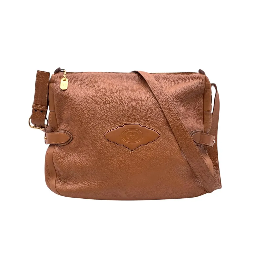 Gucci Shoulder Bag Vintage GG Interlocking Beige Leather Good - Inside View