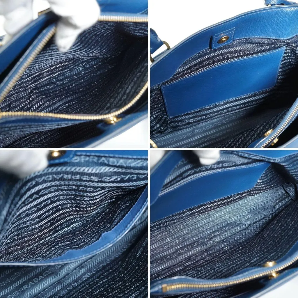 Prada Handbag Galleria Blue Leather Good - Box View