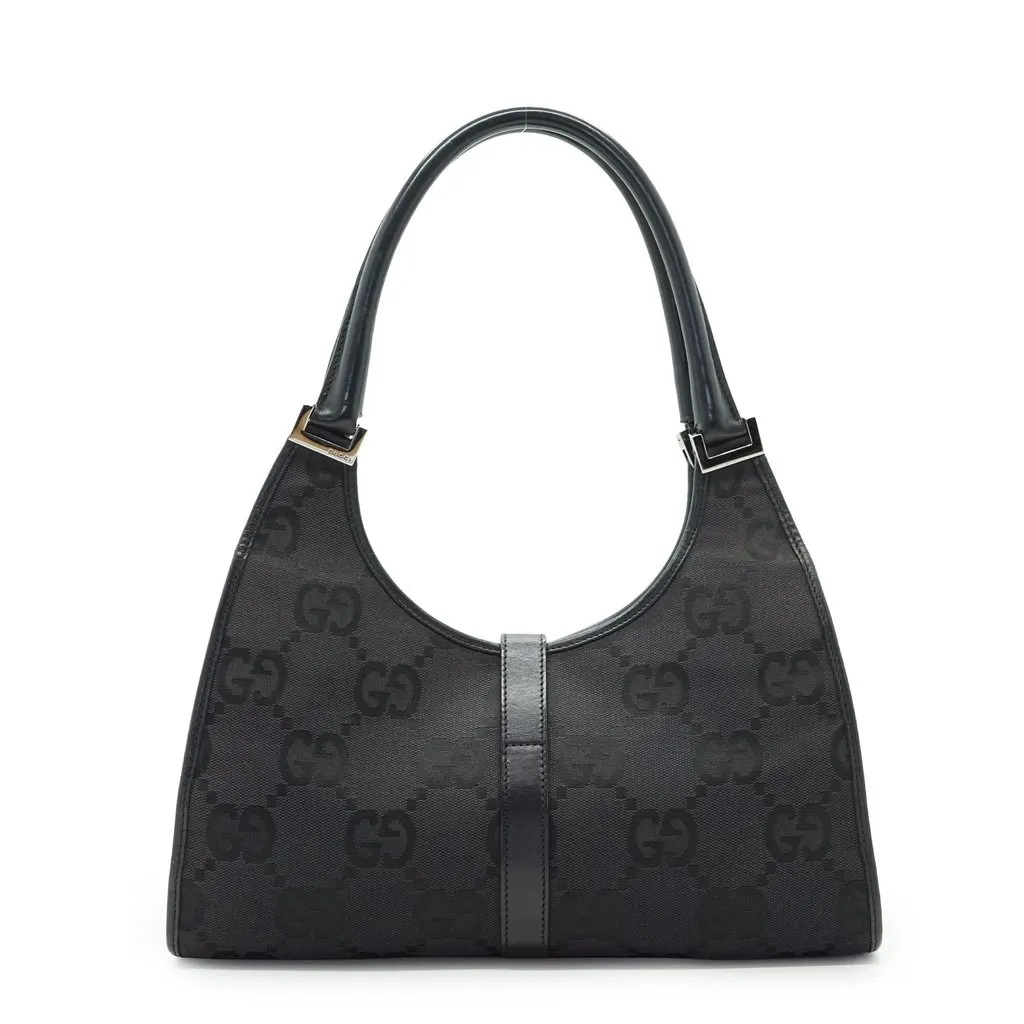 Gucci Hobos Vintage Jackie Black Canvas Good - Inside View