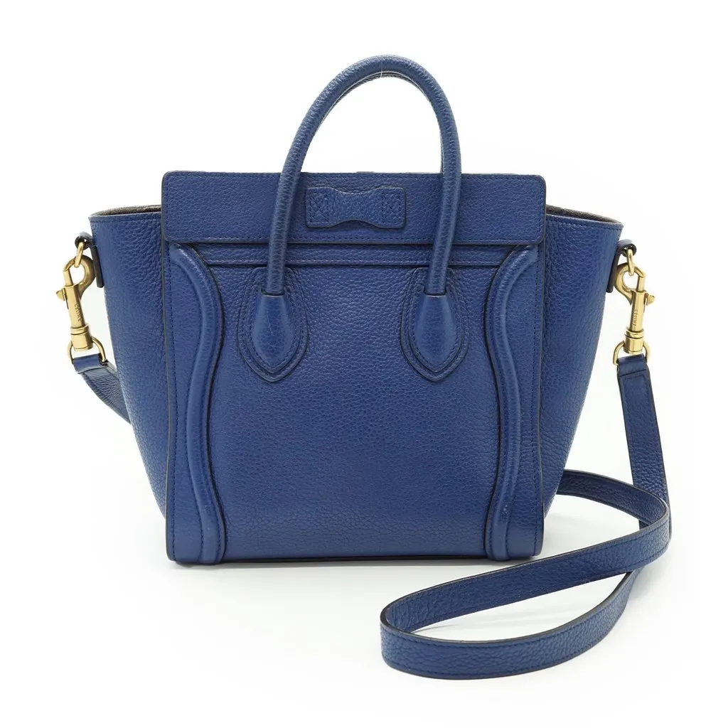 Celine Handbag Nano Luggage Red Leather Good - Inside View