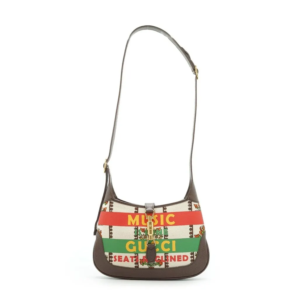 Gucci Hobos Jackie 1961 Brown Canvas Good - Back View