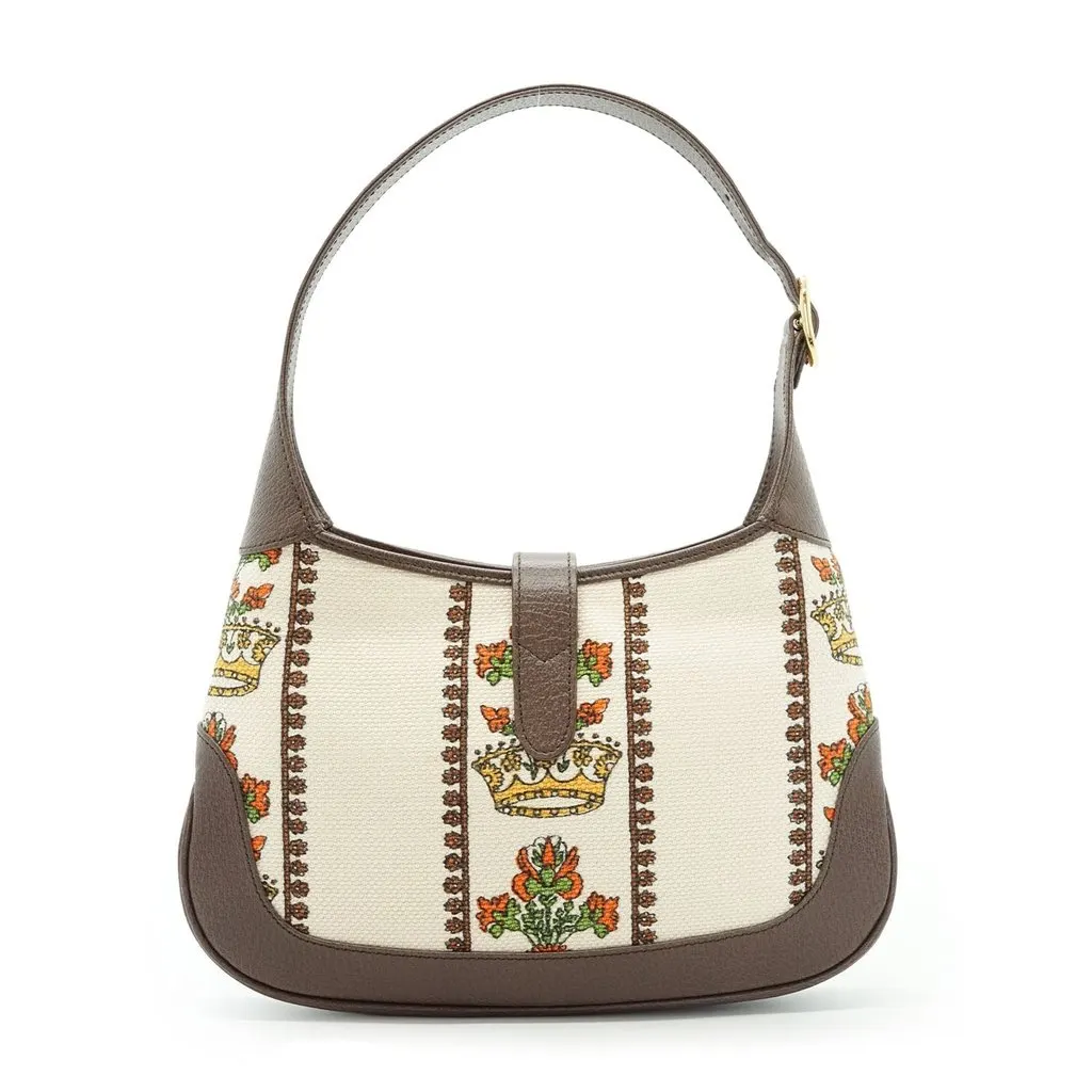 Gucci Hobos Jackie 1961 Brown Canvas Good - Inside View