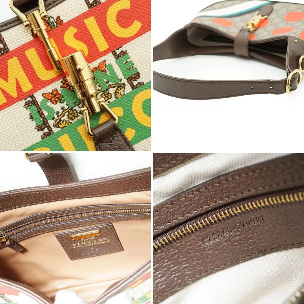 Gucci Hobos Jackie 1961 Brown Canvas Good - Box View