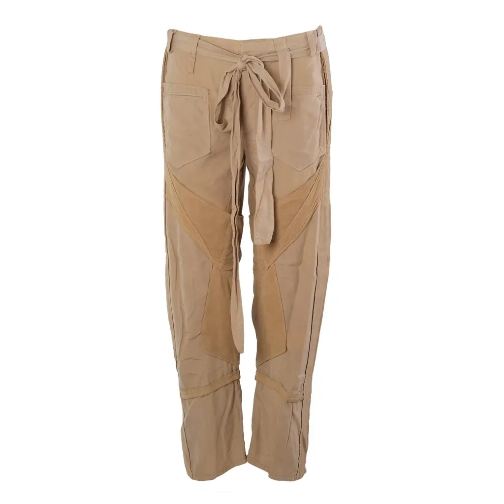 Balenciaga by Nicolas Ghesquière S/S 2002 Runway Patchwork Cargo Pants - '00s MultiColor Cotton Good - Front View