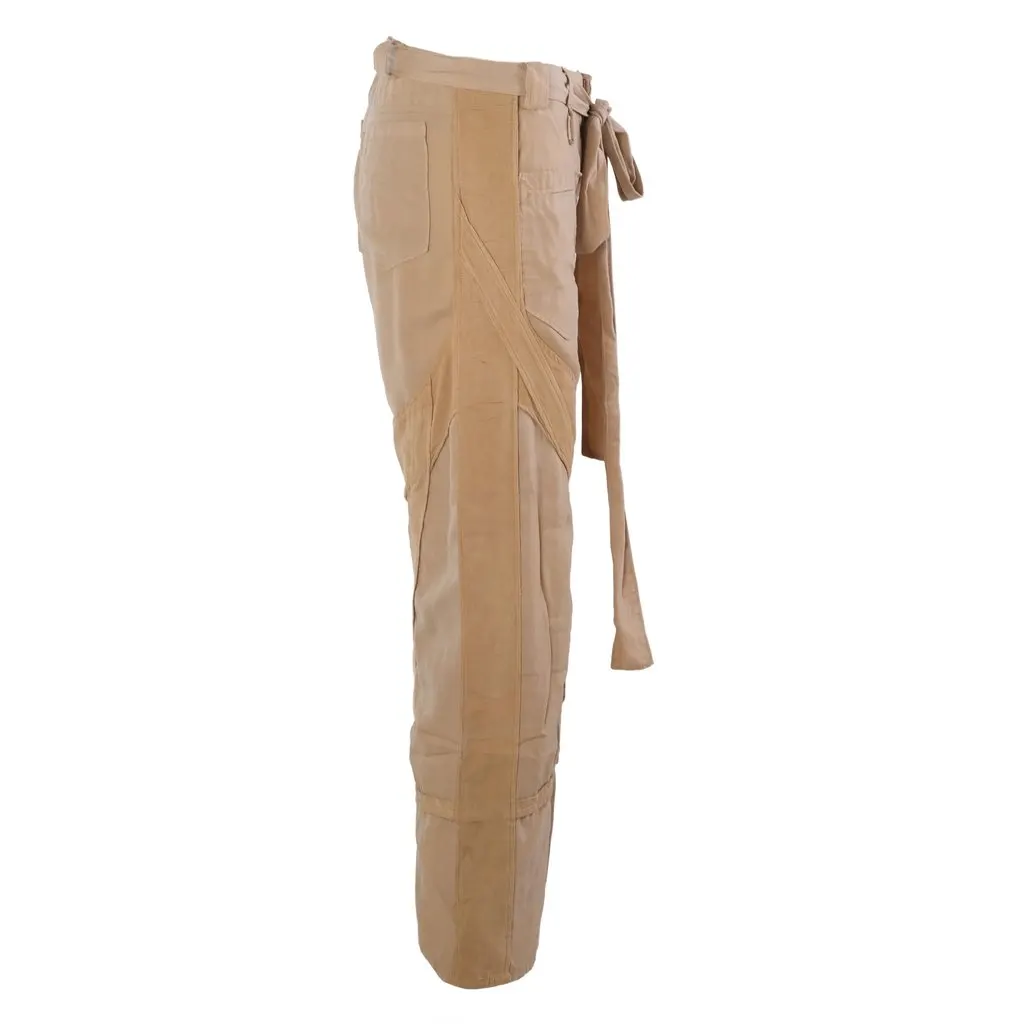 Balenciaga by Nicolas Ghesquière S/S 2002 Runway Patchwork Cargo Pants - '00s MultiColor Cotton Good - Inside View