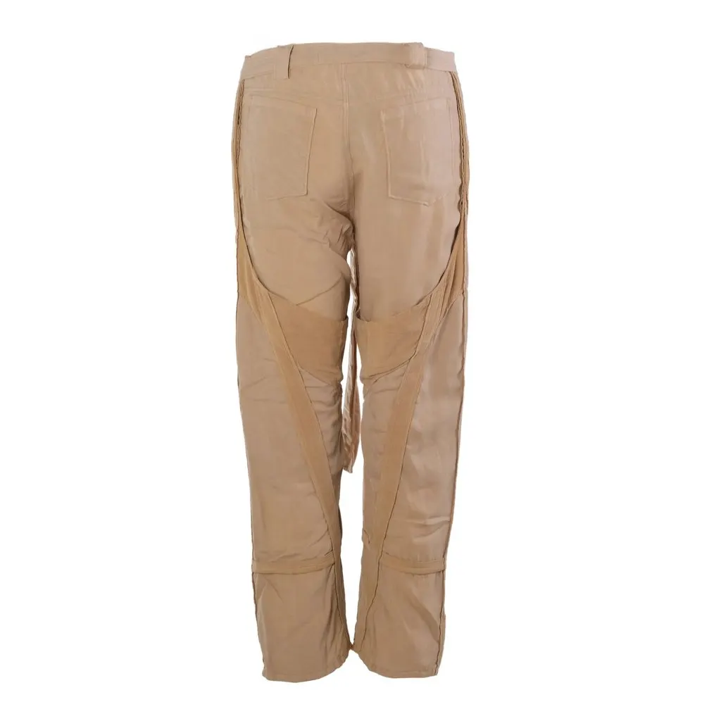 Balenciaga by Nicolas Ghesquière S/S 2002 Runway Patchwork Cargo Pants - '00s MultiColor Cotton Good - Model View