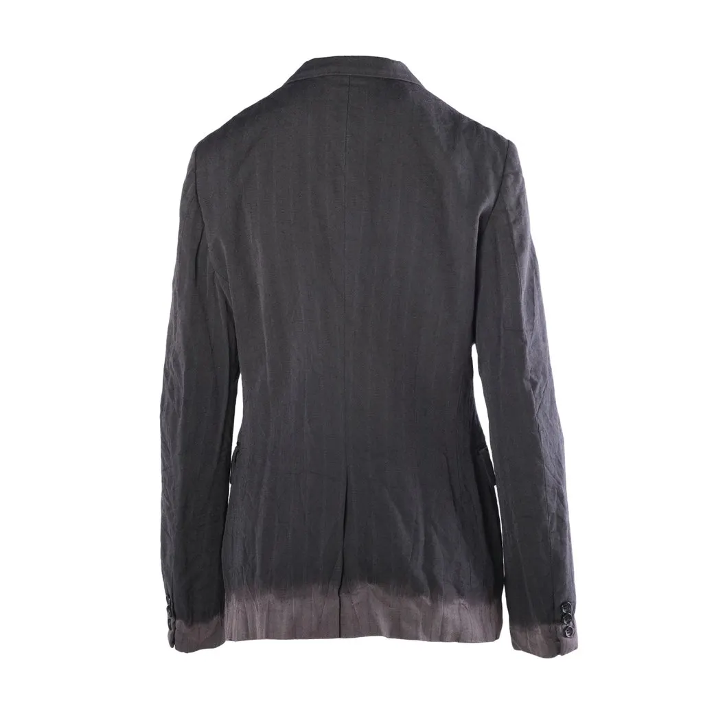 Comme des Garçons Homme Plus Dip-Dye Herringbone Blazer - '00s Grey Good - Inside View
