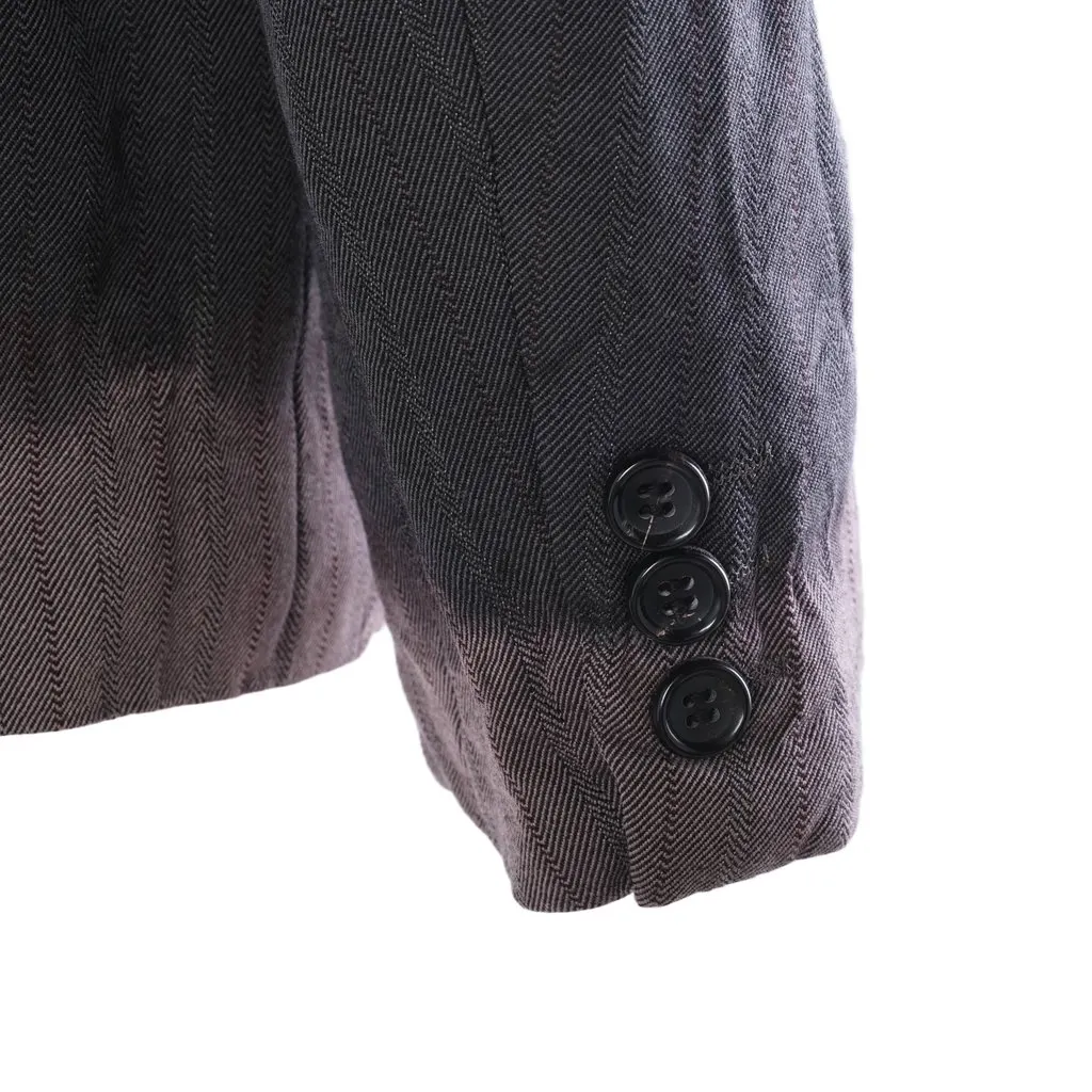 Comme des Garçons Homme Plus Dip-Dye Herringbone Blazer - '00s Grey Good - Model View