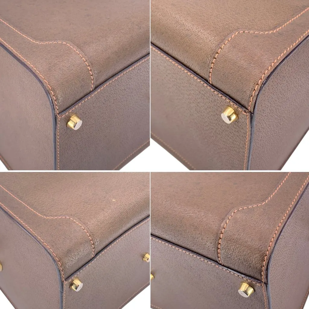 Gucci Handbag Vintage Not Applicable Brown Leather Good - Model View