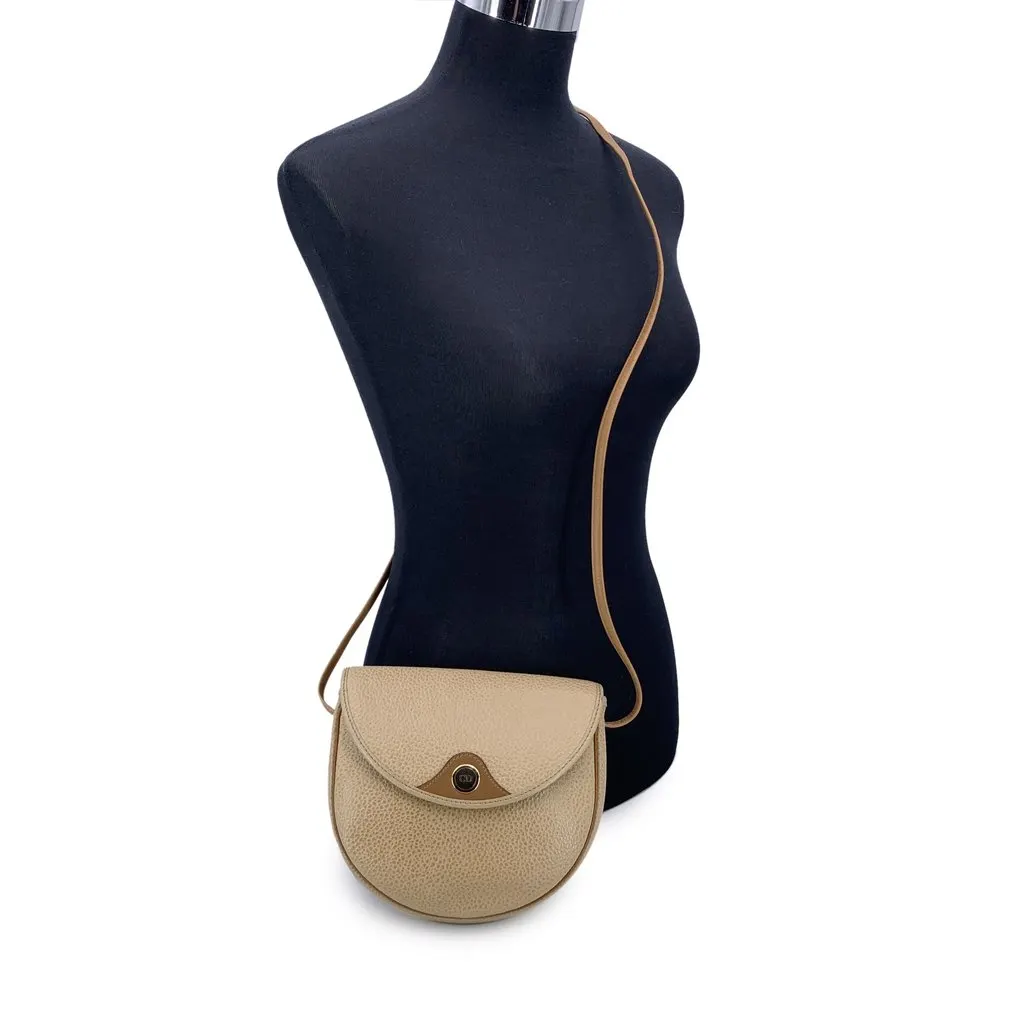 Dior Crossbody Bag Vintage Flap Bag Brown Leather Good - Back View