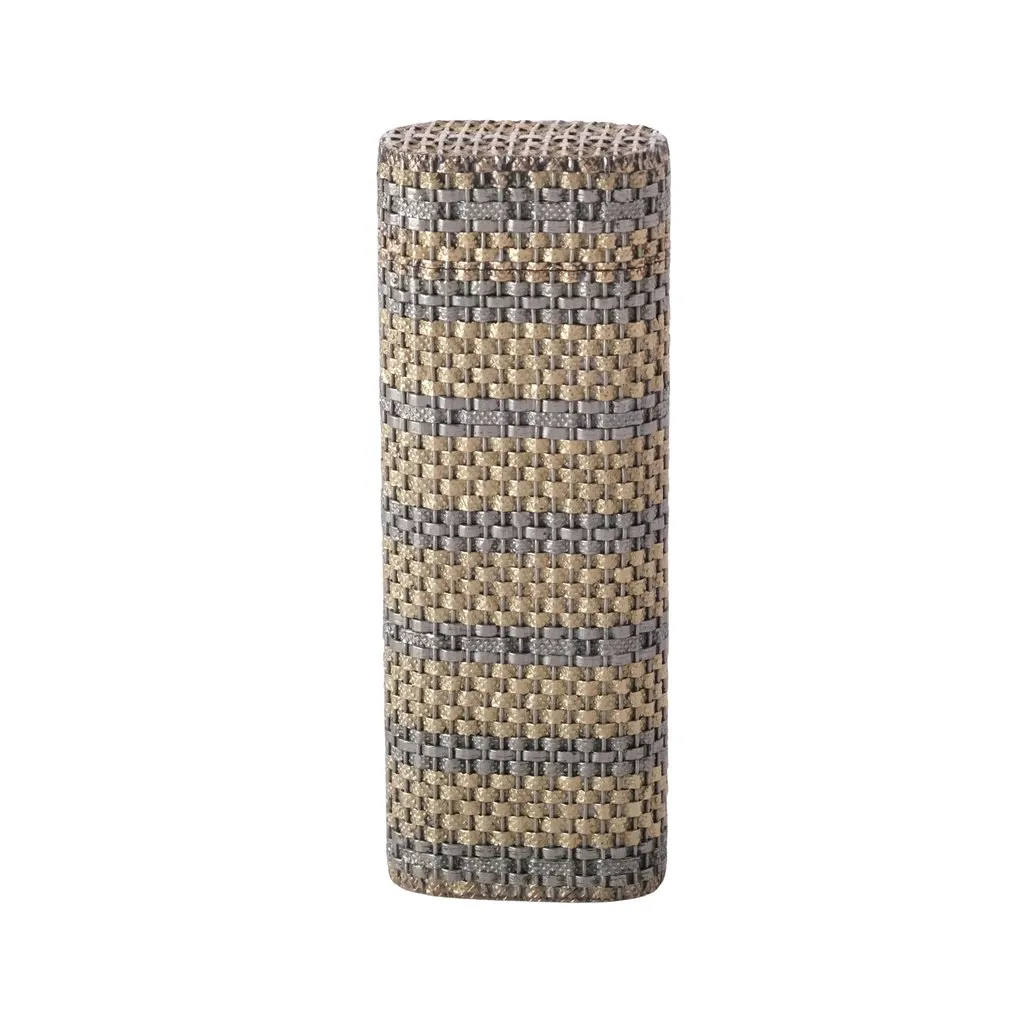 Cartier Les Must 18k Gold & Silver Woven Jacket Lighter - '70s Gold Good - Back View