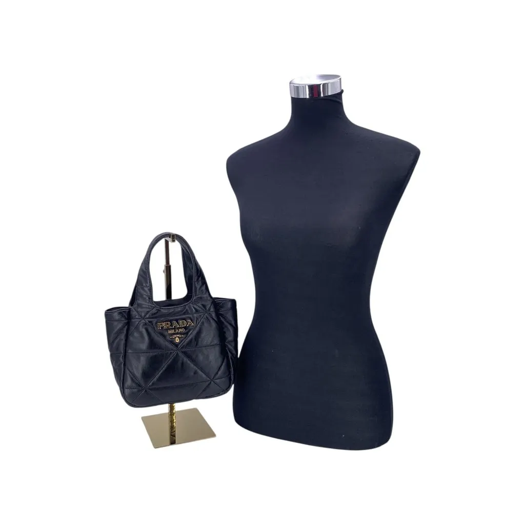 Prada Handbag Spectrum Black Leather Good - Back View