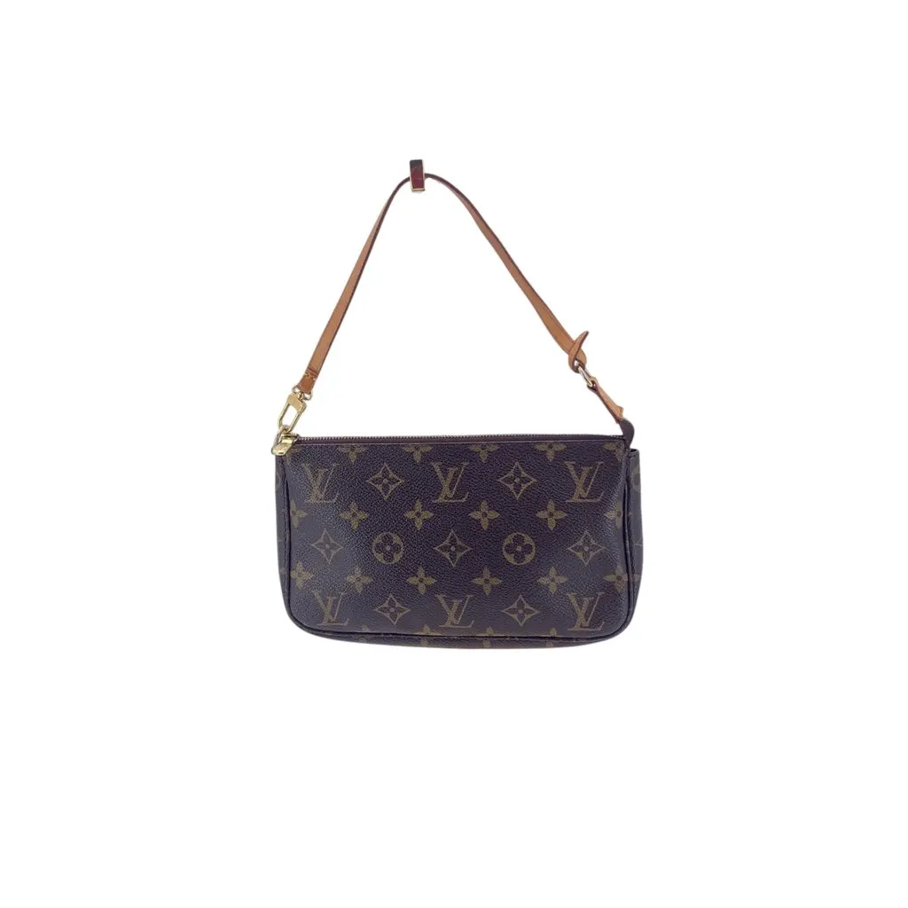 Louis Vuitton Handbag Pochette Accessoire Brown Canvas Good - Front View